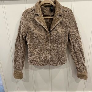 DKNY Embossed Taupe Women's Quilted Jacket